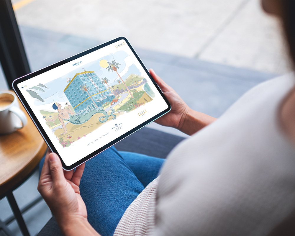 The Georgin Website on a Tablet