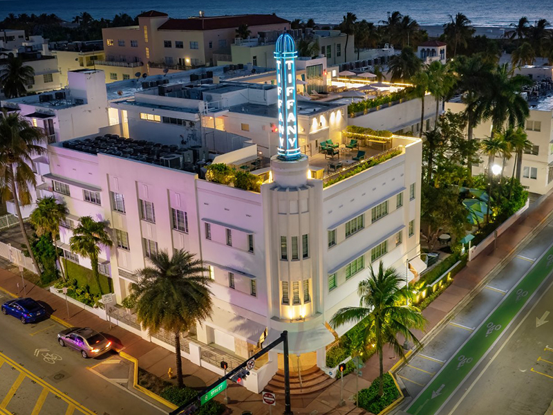 a building with a sign on top of it